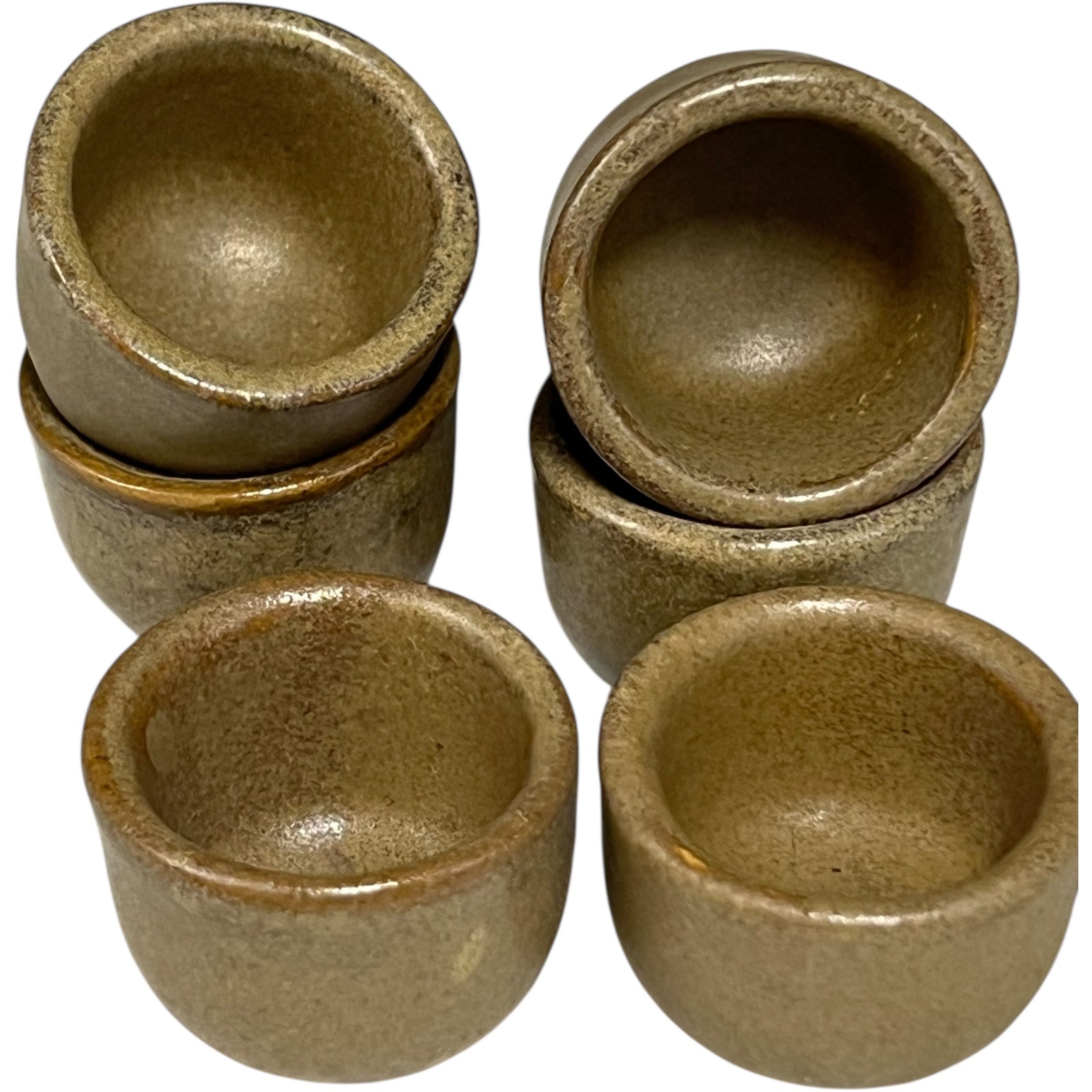 Set of 6 Vintage French Ceramic Escargot Cups, Small Snail Serving Pots for sale