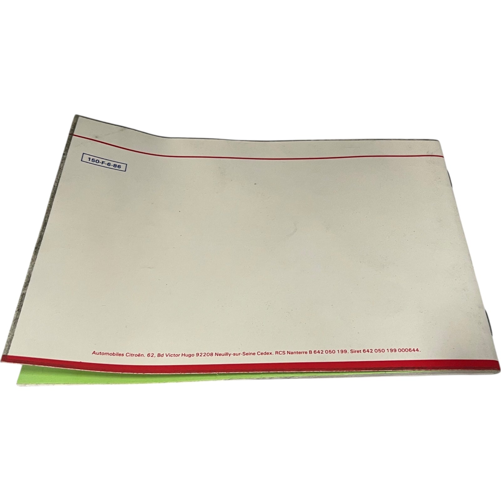 close up image of service manual