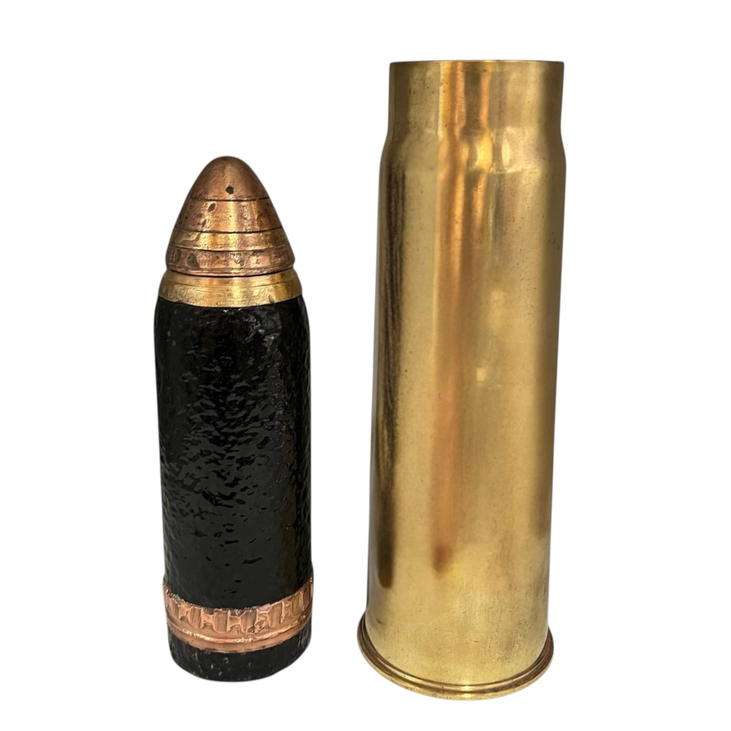 Rare WW1 13 Pounder Shrapnel Shell and Fuse, WW1 Militaria Doorstop Gift for sale from All Things French Store