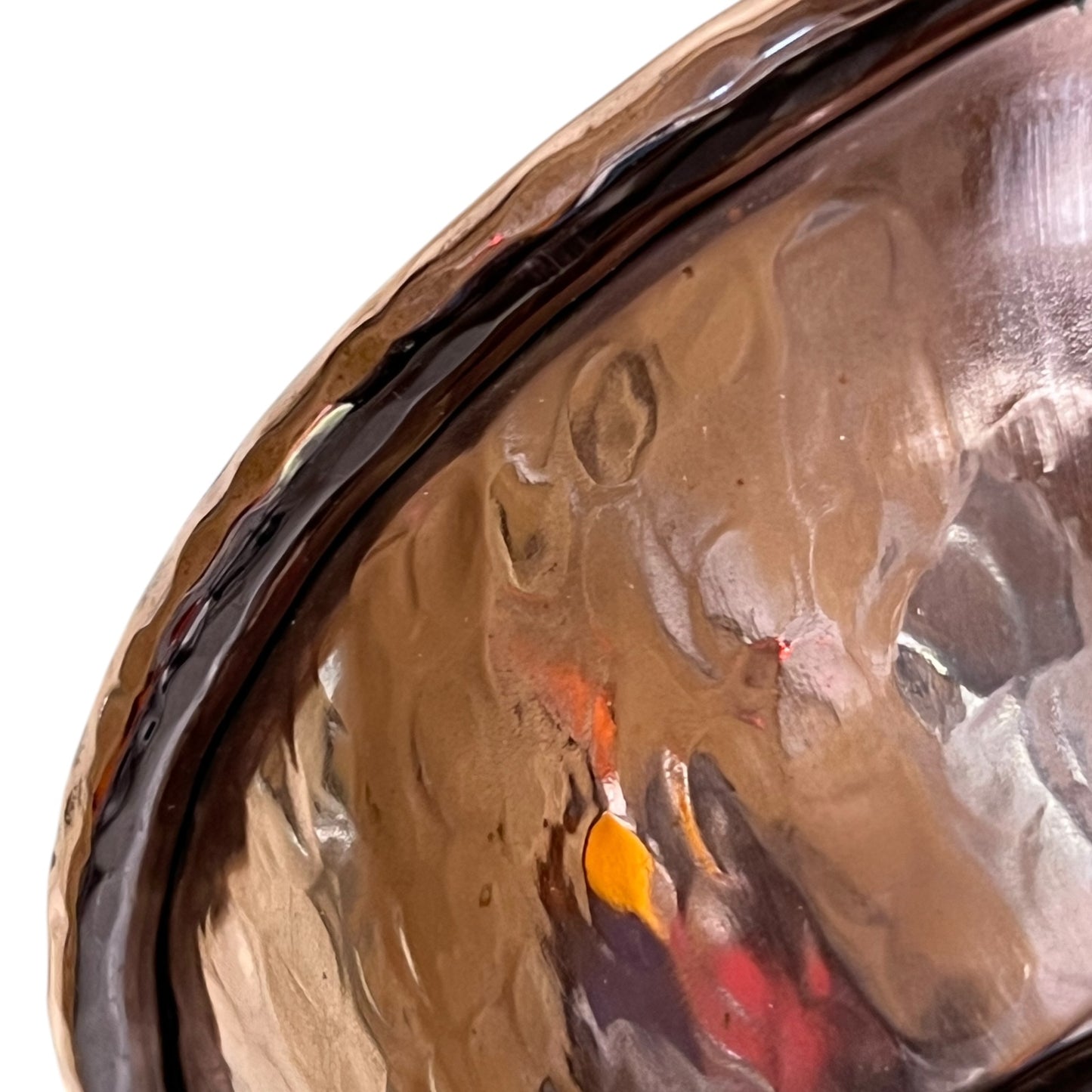 roll top edge of copper pan