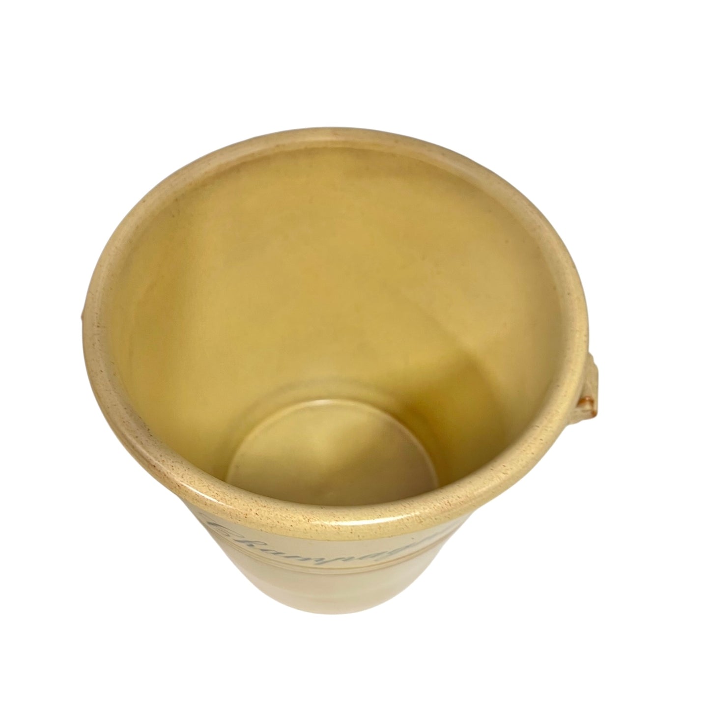 Close-up of an ice bucket on a white background