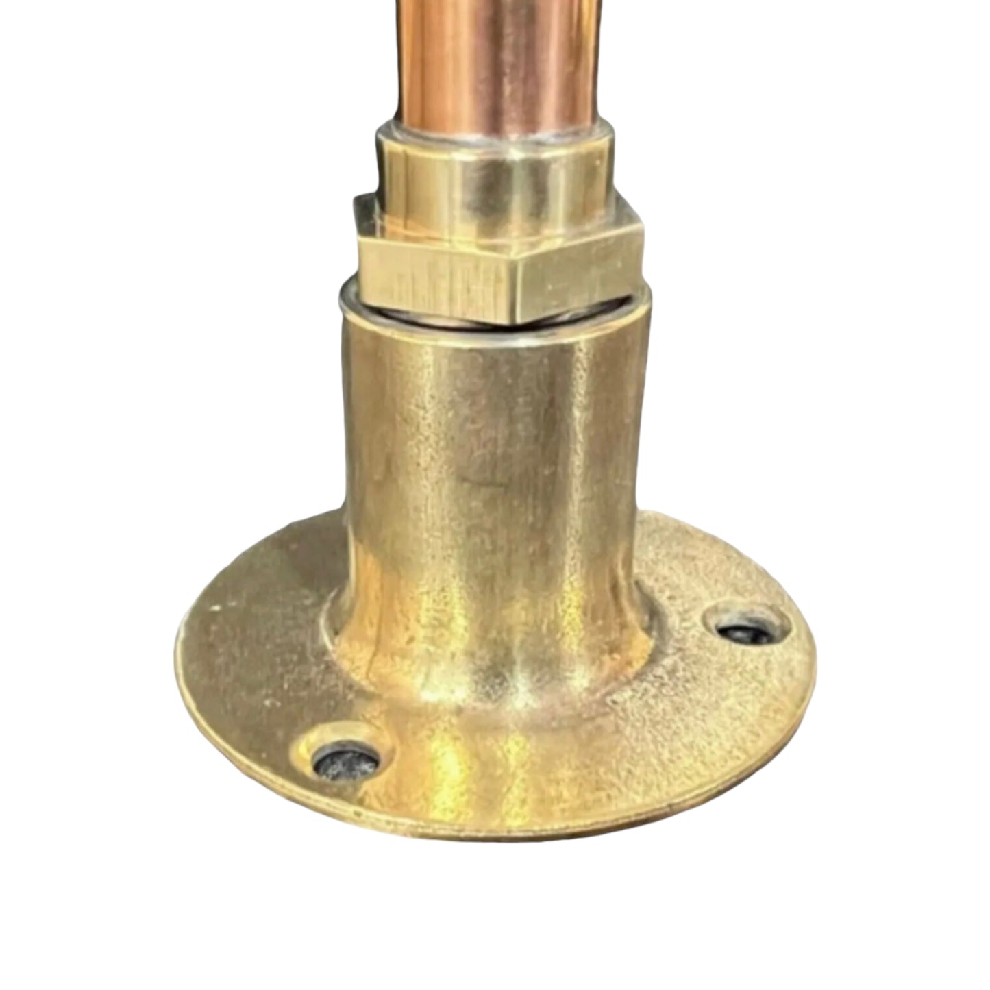 image Pair of handmade copper and brass kitchen or bathroom taps