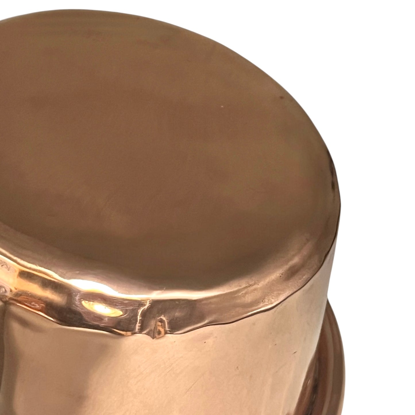 French Vintage Copper Hearth Pan Skillet close up view