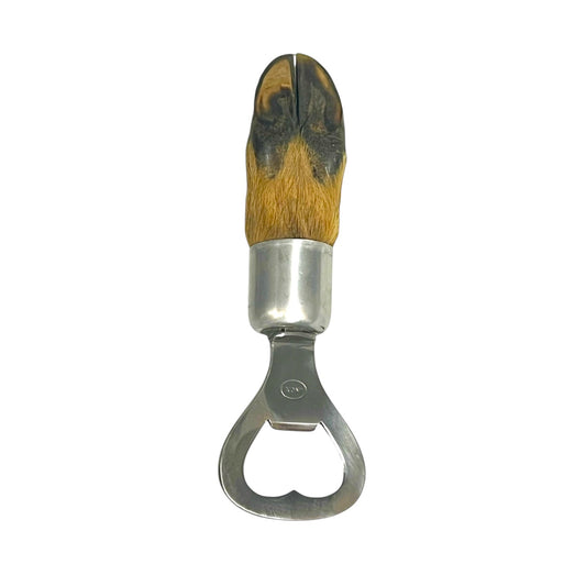 French Deer Hoof Vintage Taxidermy Bottle Opener on a white background