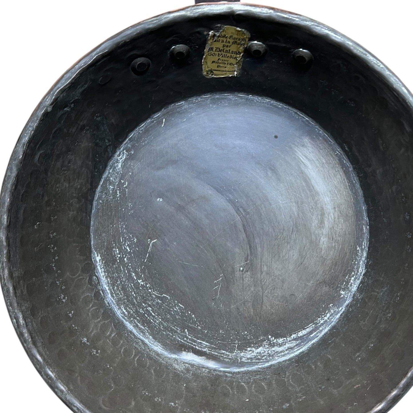 inside view of copper pan
