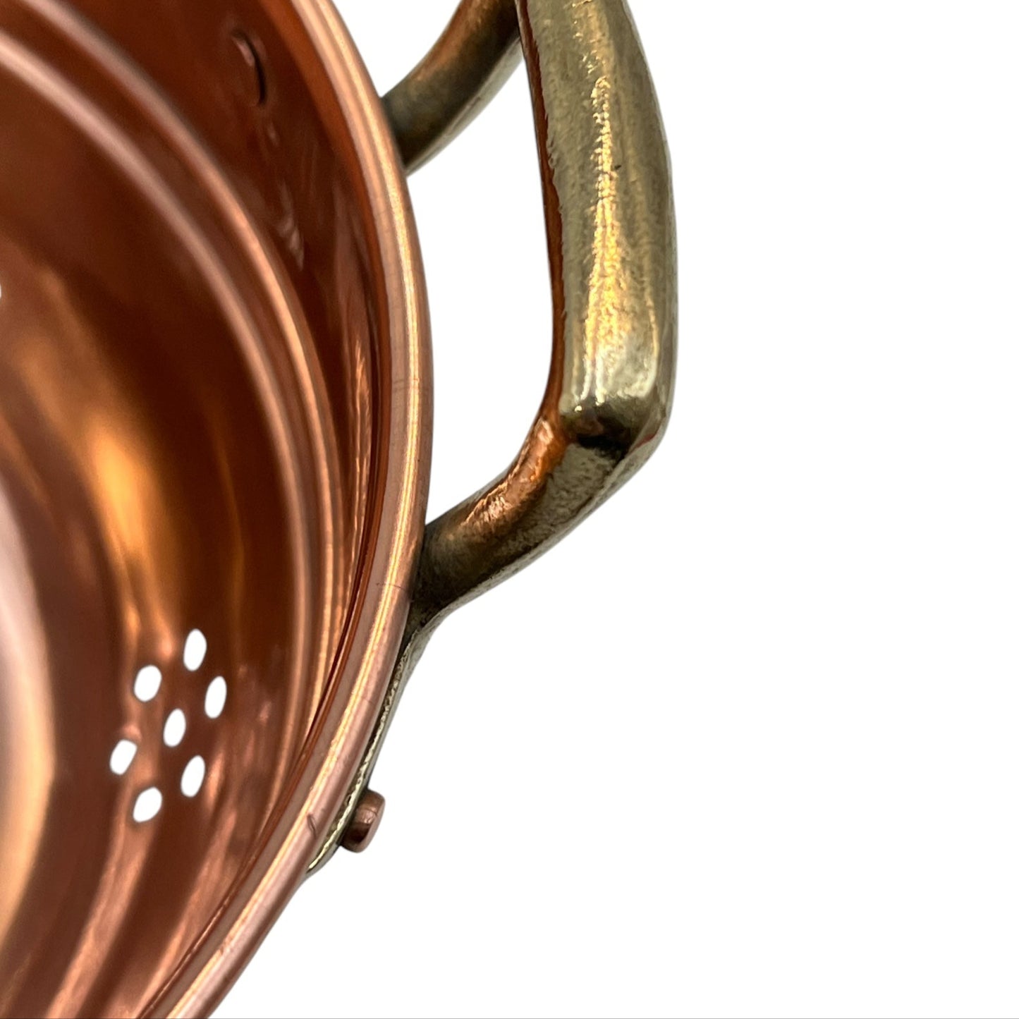 Copper Sieve with Brass Handles