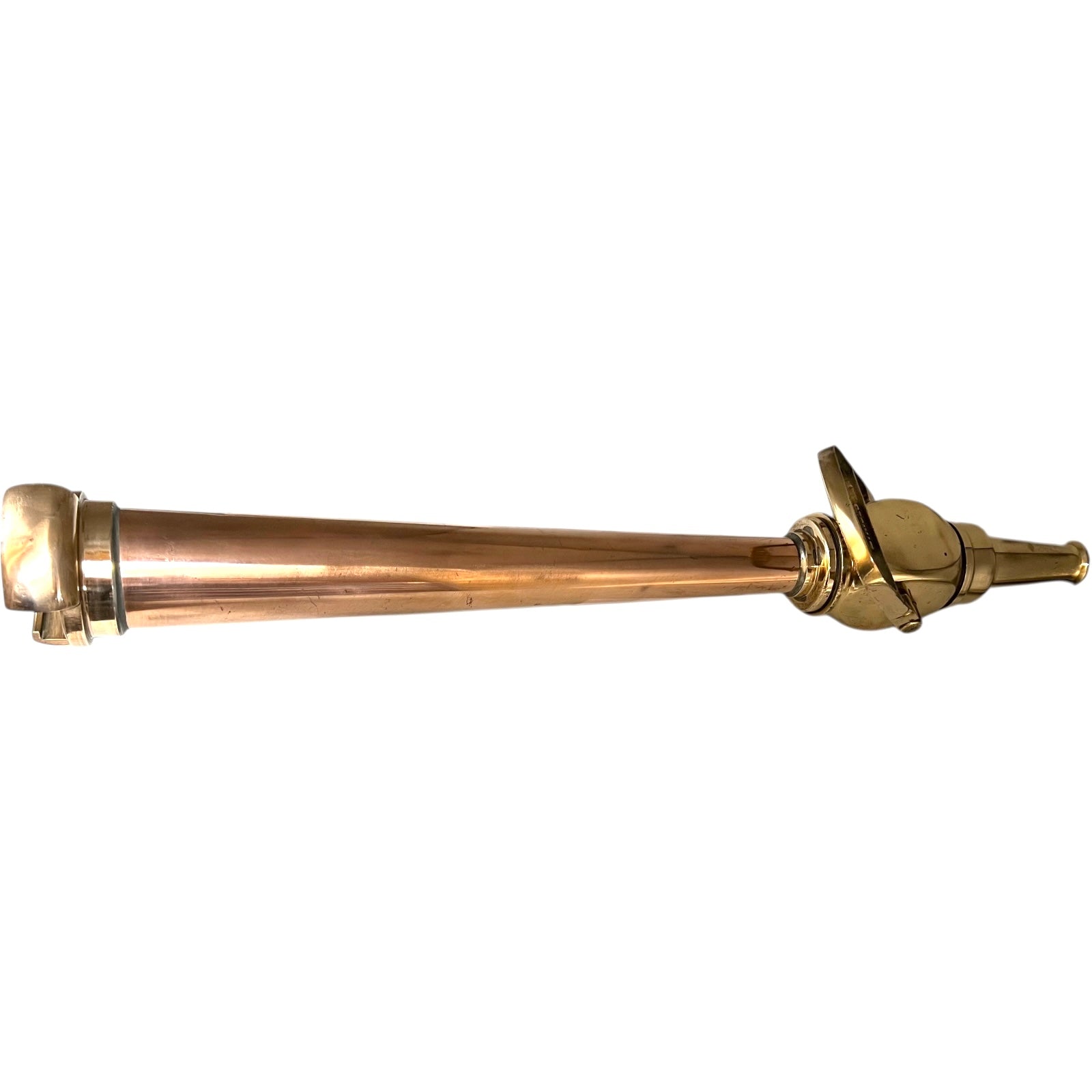 French Copper Fire Hose Nozzle, On Off Valve, Rare Vintage Monitor with Brass End for sale from All Things French Store