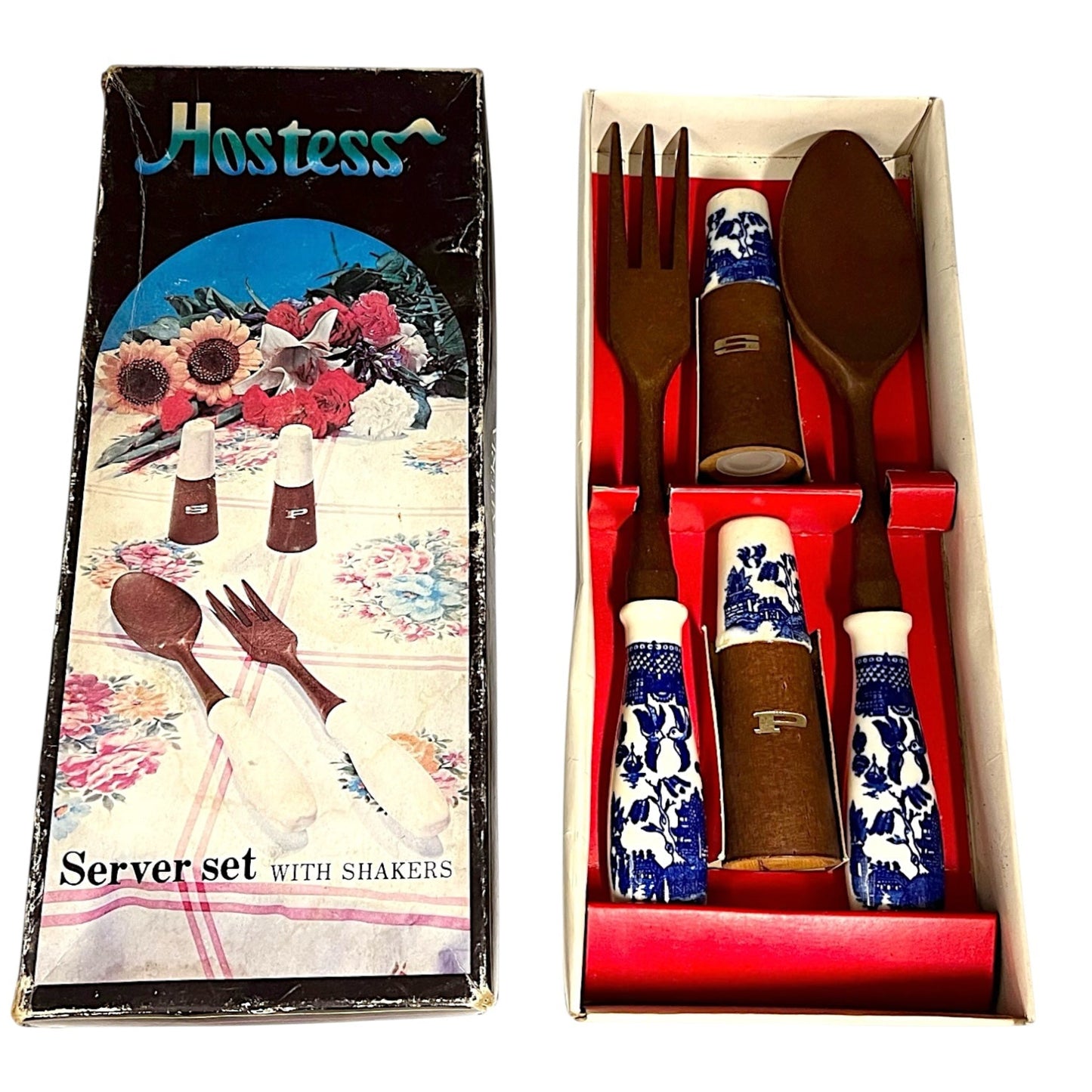 Hostess Materia Serving Set With Salt Pepper Vintage Made In Japan Hakusan for sale from All Things French Store