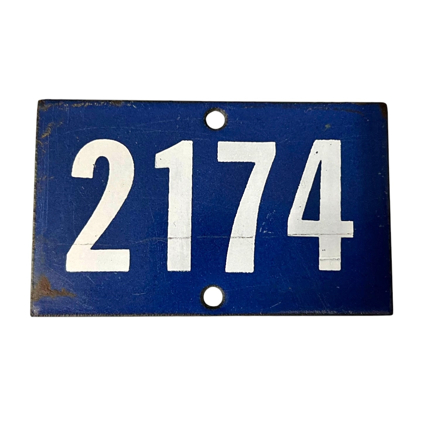 Vintage French Enamel Number Plaque – 1960s Railway/House/Gate Signs (2170–2179)