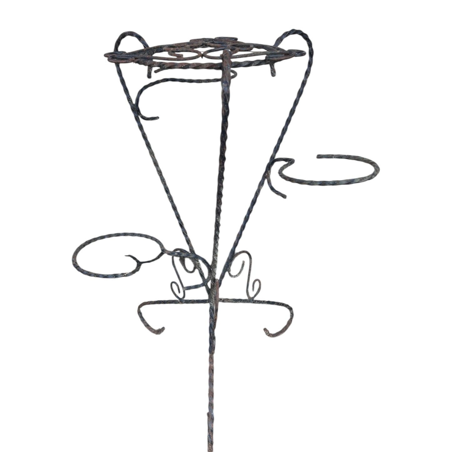 Vintage Retro Mid Century 50s 60s, French Wrought Iron Pot Plant Stand for sale from All Things French Store