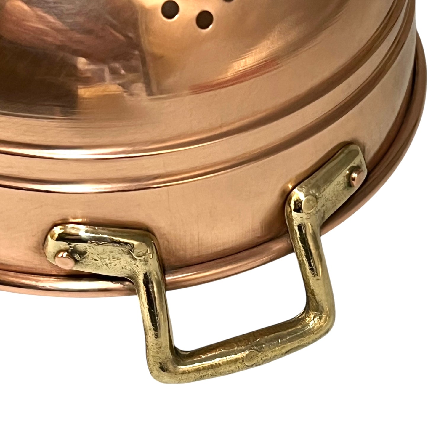 Copper Sieve with Brass Handles