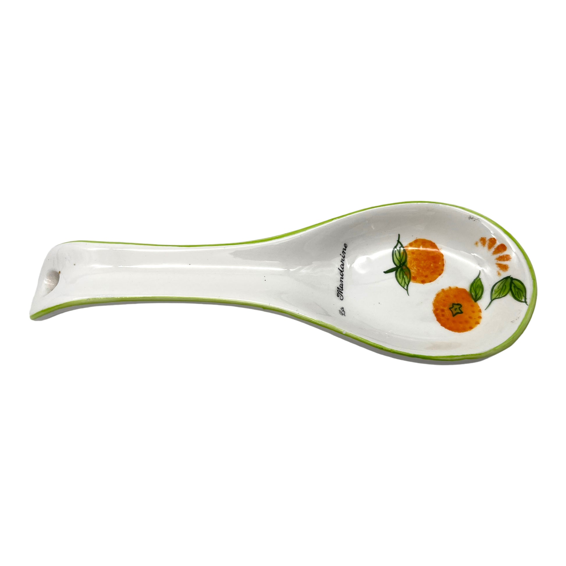 image French mandarin decorated napkin holder and spoon rest
