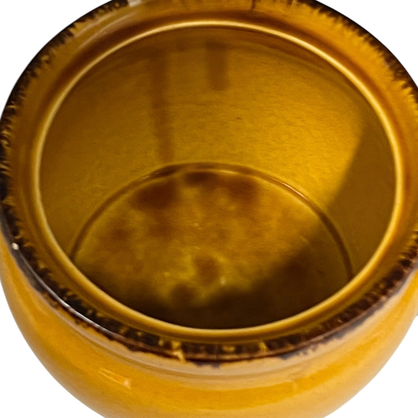 inside view Vintage Bertine Porcelain Bowl with Lid