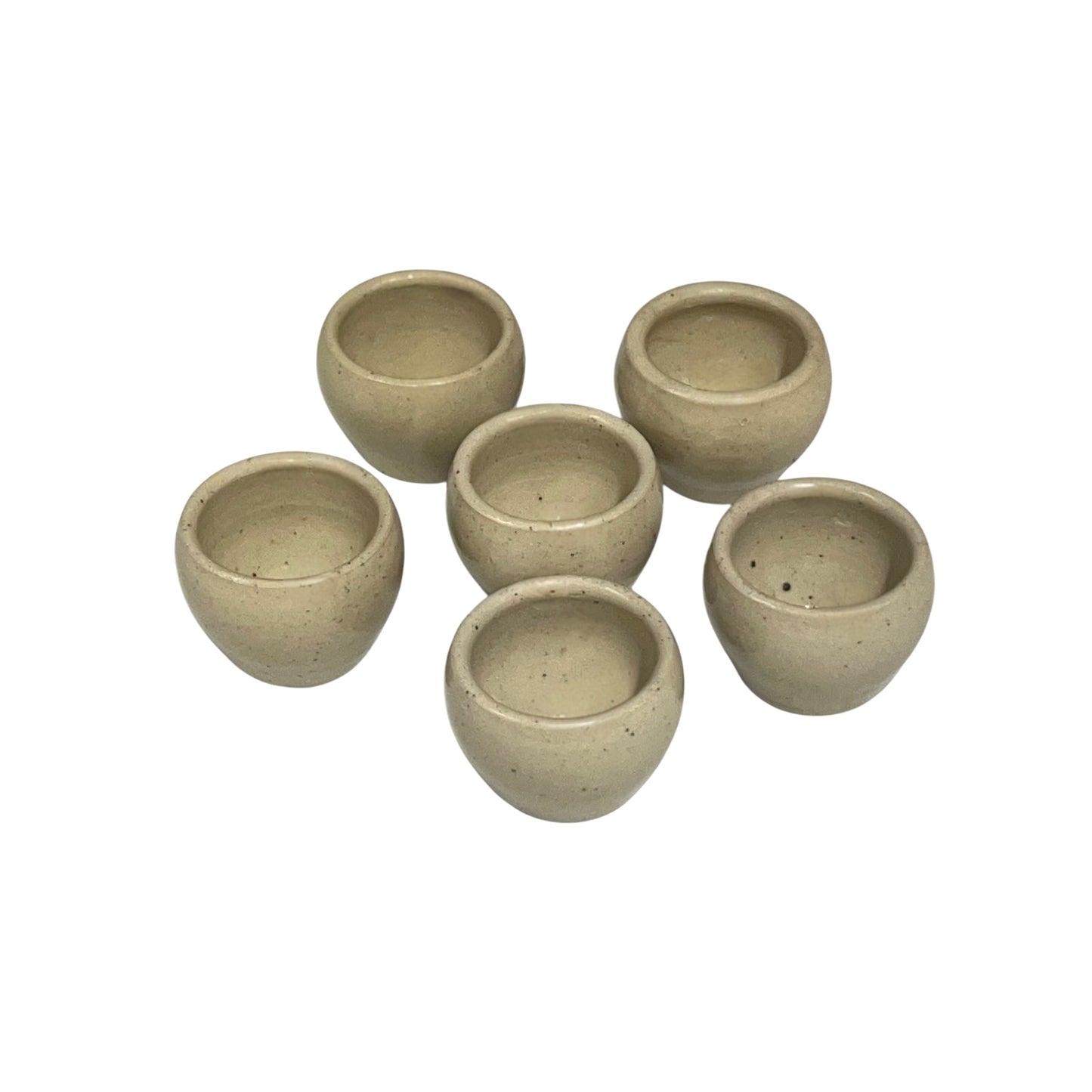 Set of 6 Vintage French Ceramic Escargots Shells, Escargot Snail Serving Cups
