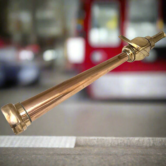 French Copper Fire Hose Nozzle, On Off Valve, Rare Vintage Monitor with Brass End for sale from All Things French Store
