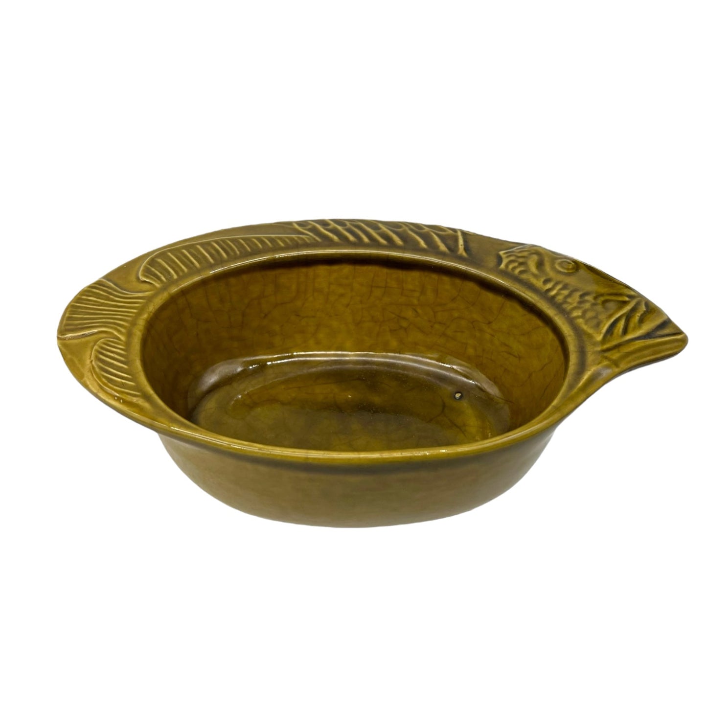 image French green ceramic fish shaped dish sold by All Things French Store