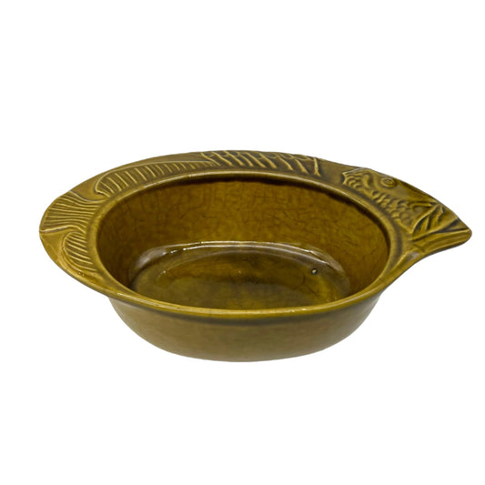 image French green ceramic fish shaped dish sold by All Things French Store