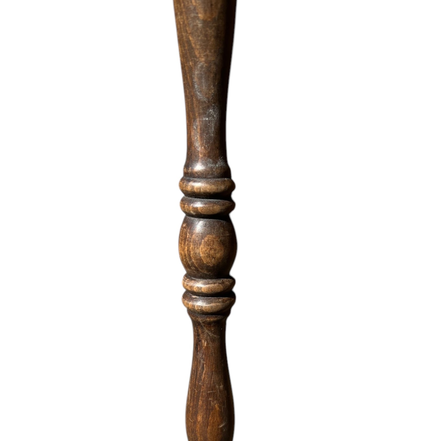 wooden handle of copper ladle