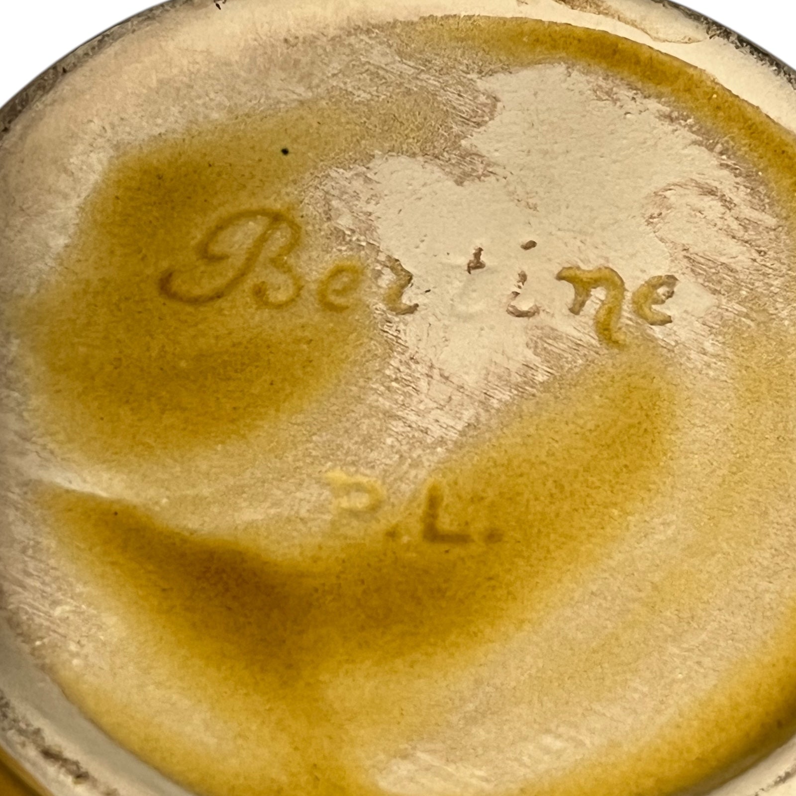 makers mark of Vintage Bertine Porcelain Bowl with Lid