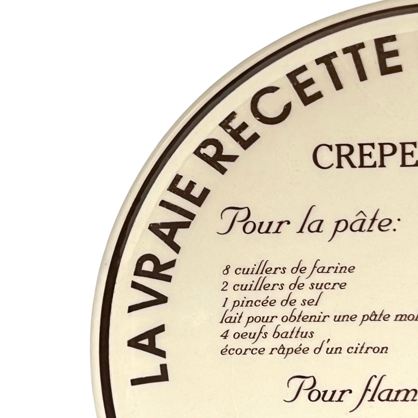 close up of Crepe Suzette Plate