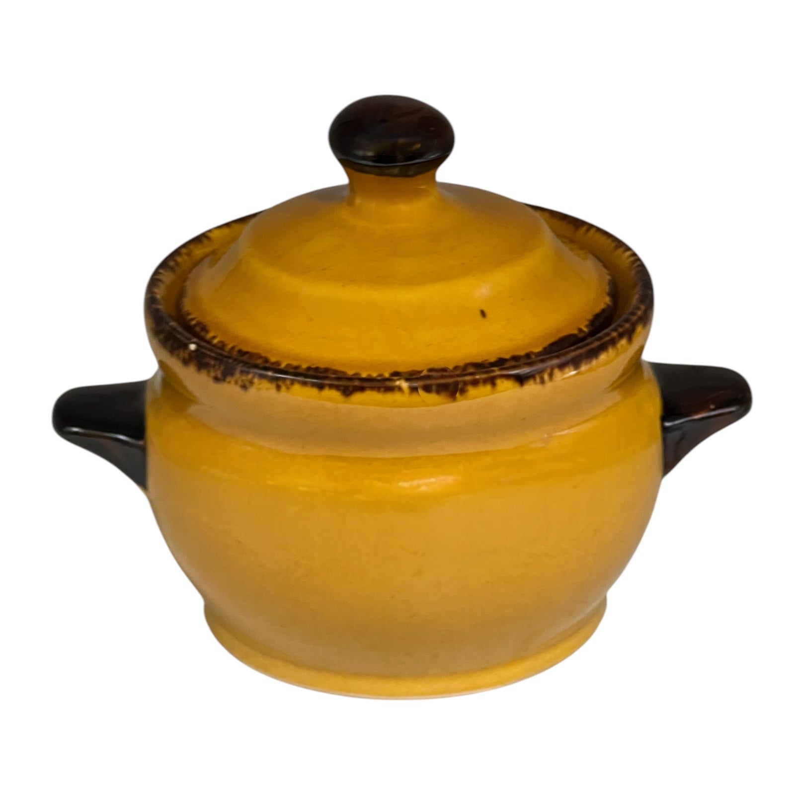 Vintage Bertine Porcelain Bowl with Lid, 1 litre Handmade Ceramic Pot