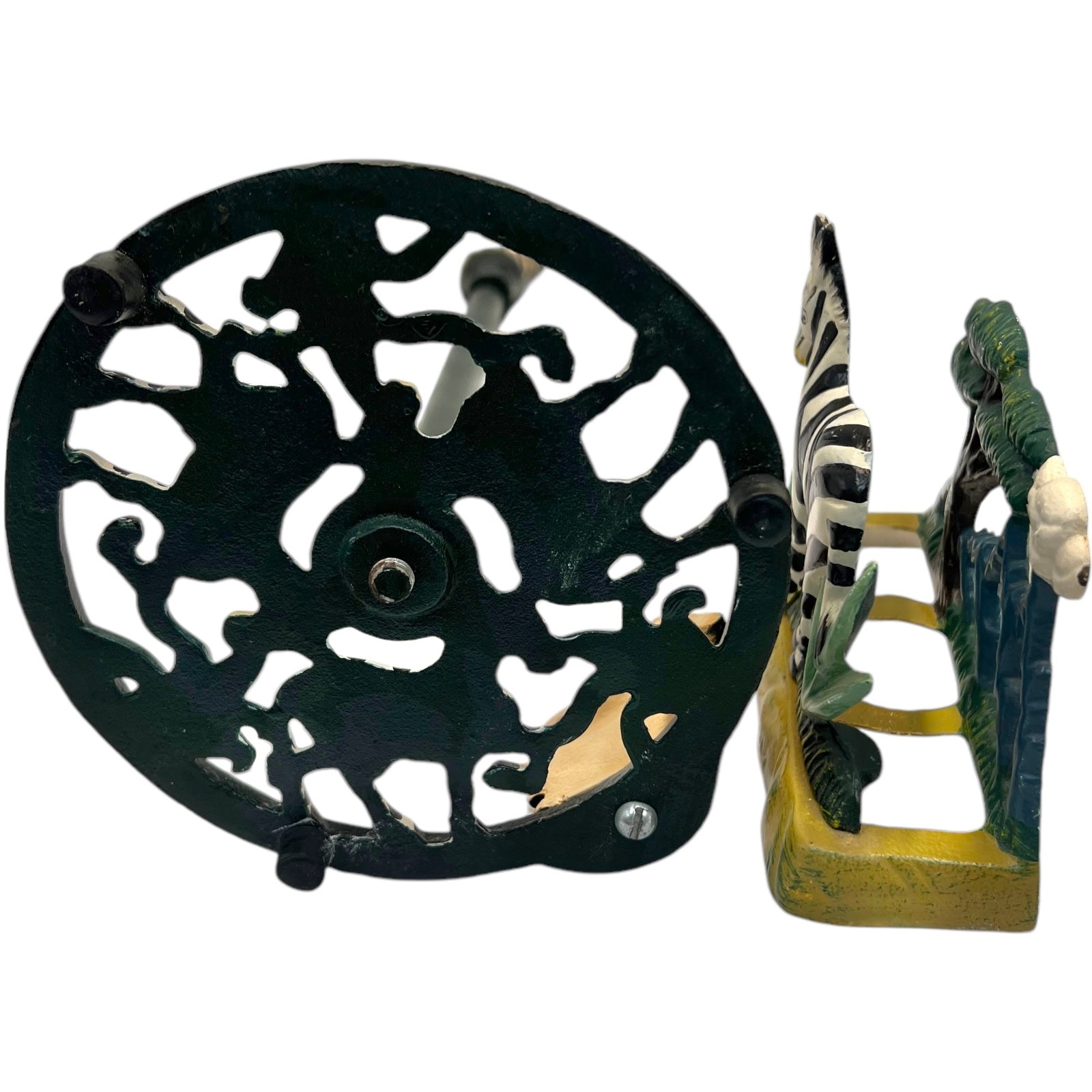 Cast Iron Zebra Kitchen Roll Holder & Serviette Holder, Country Kitchen