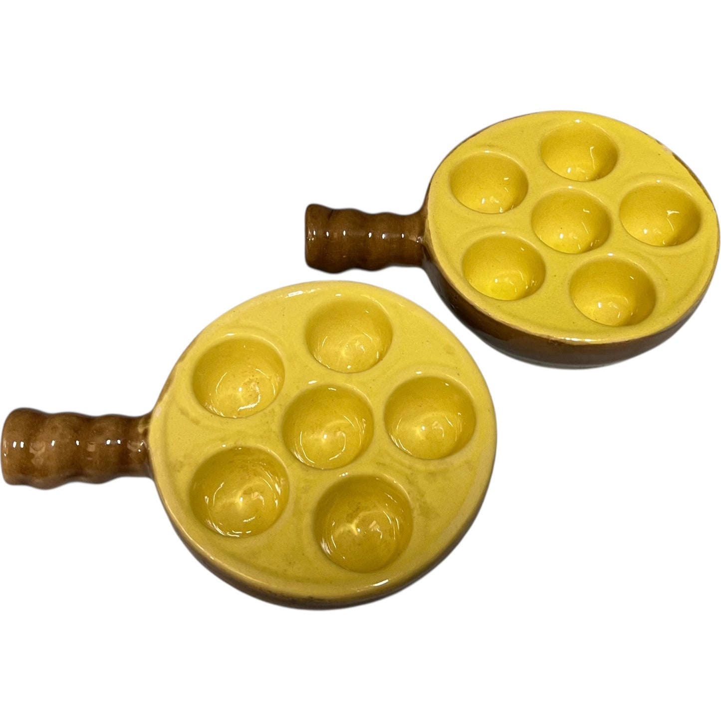 pair of French Rustic Escargot Dishes in various colours