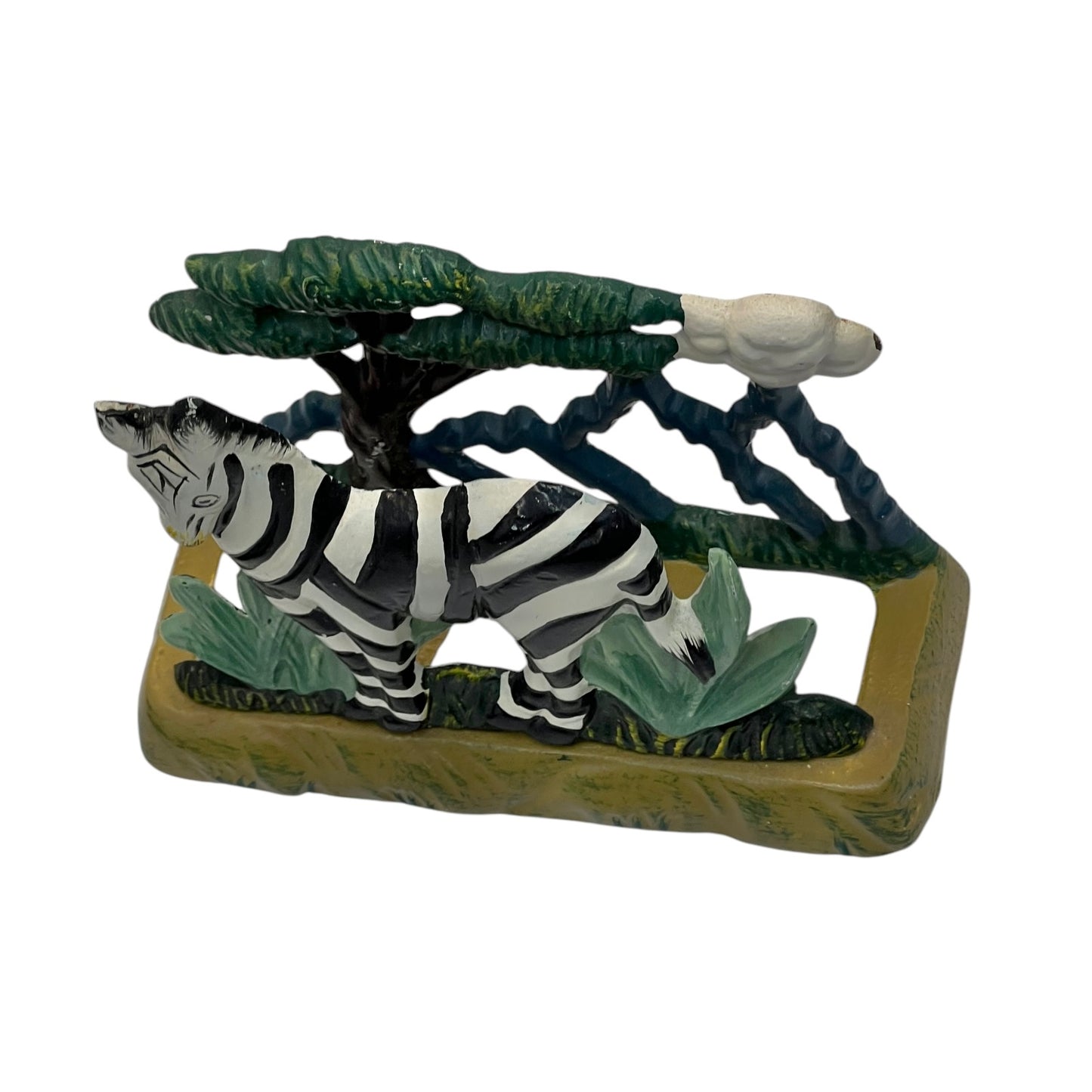 Cast Iron Zebra Kitchen Roll Holder & Serviette Holder, Country Kitchen