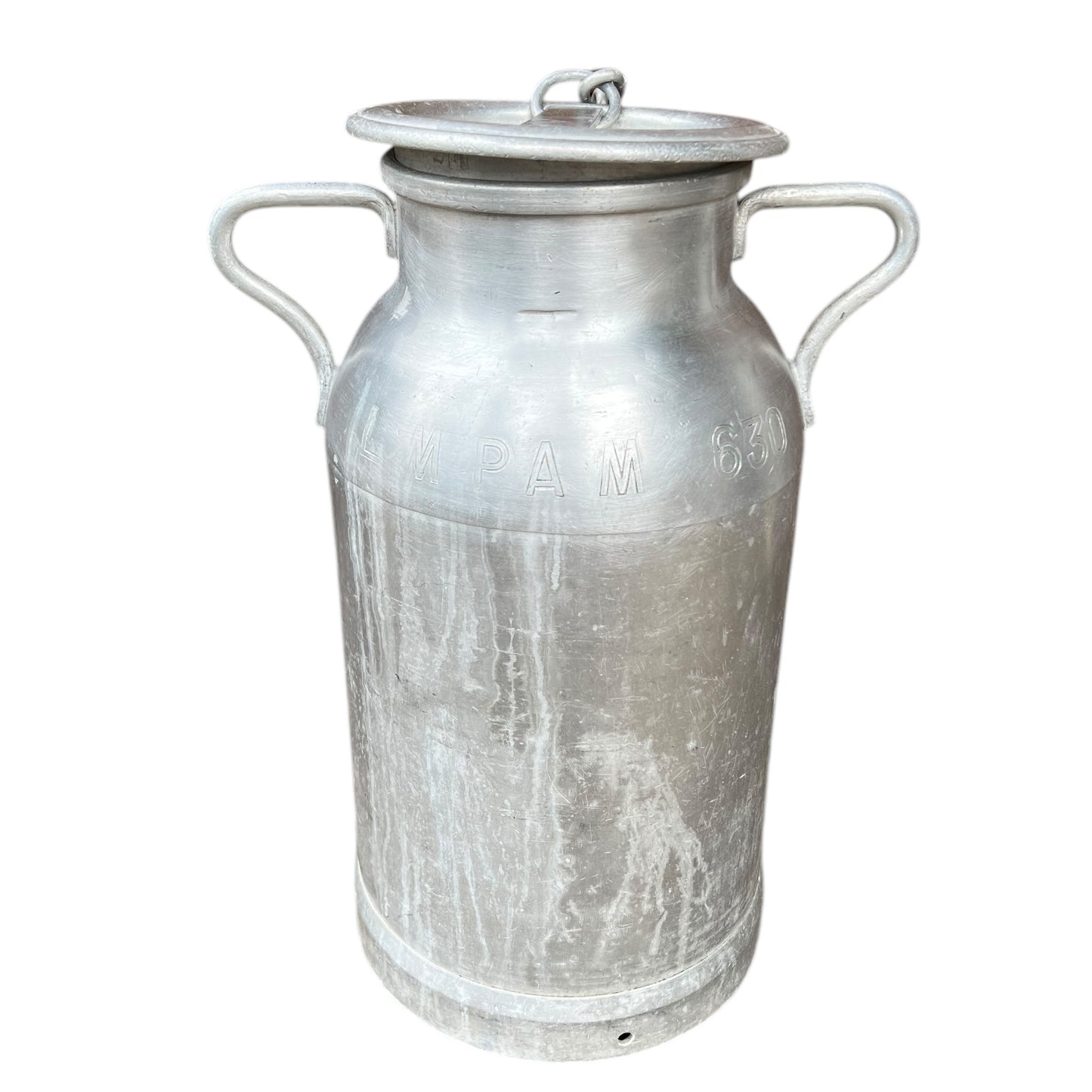 French vintage aluminium milk churn for sale by All Things French Store