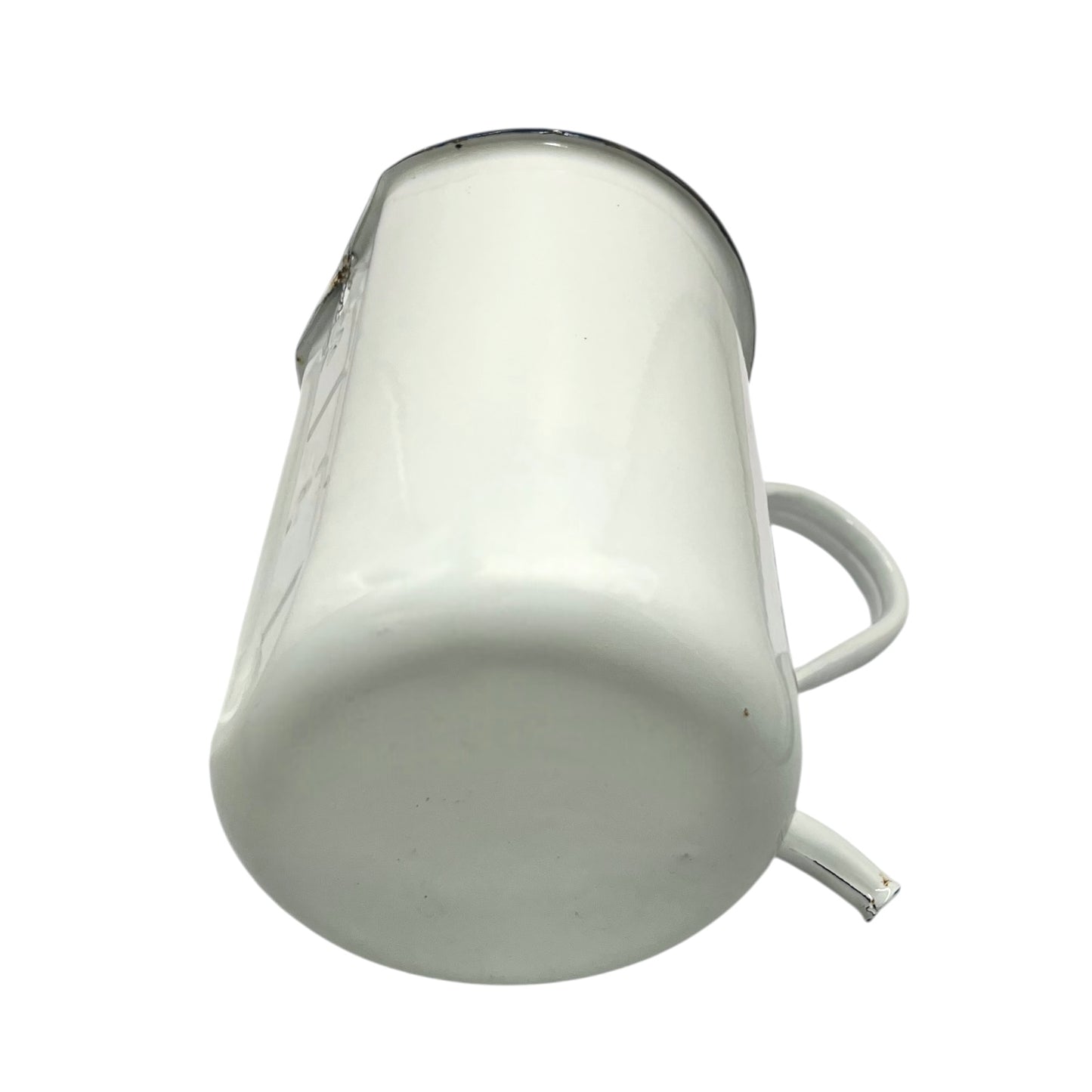 White jug with a handle on a white background