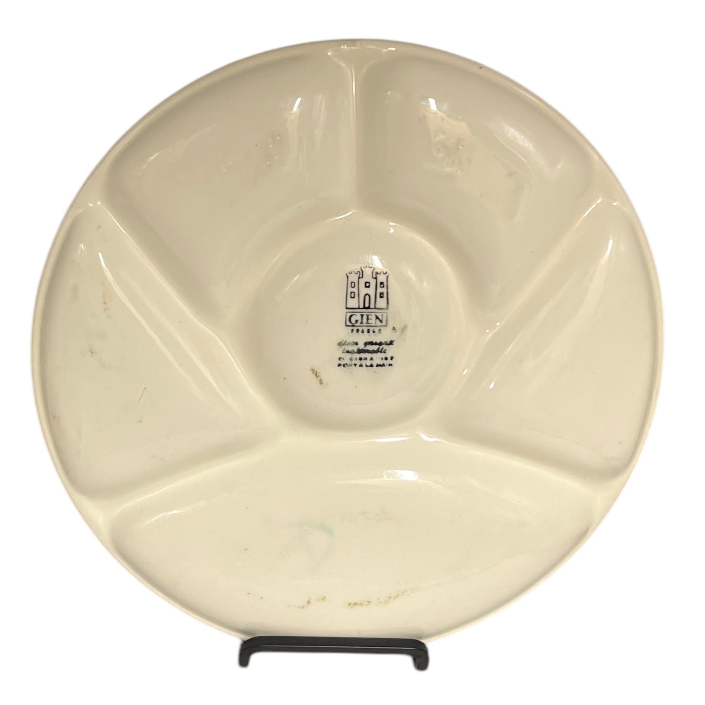 Fondue plate back view