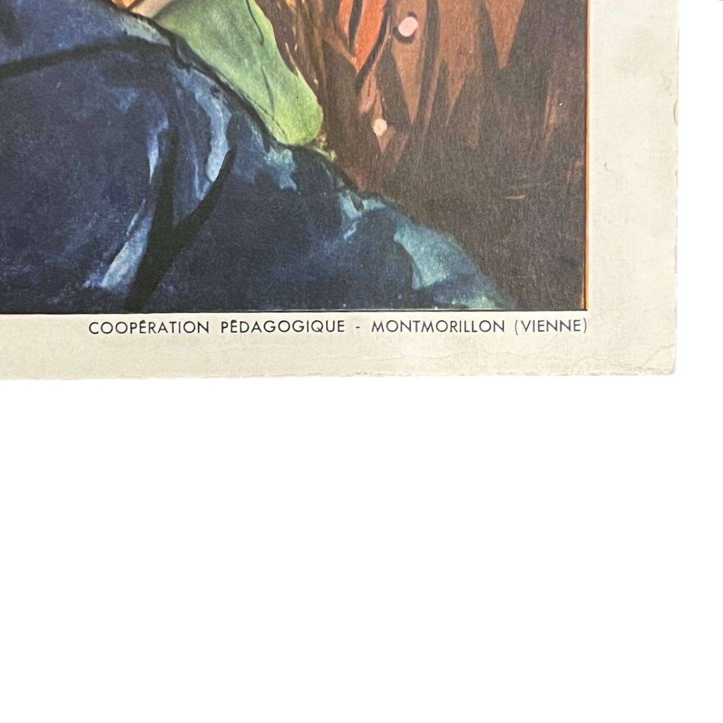 Vintage French Double Sided 1950s School Poster, La Marseillaise (P14)