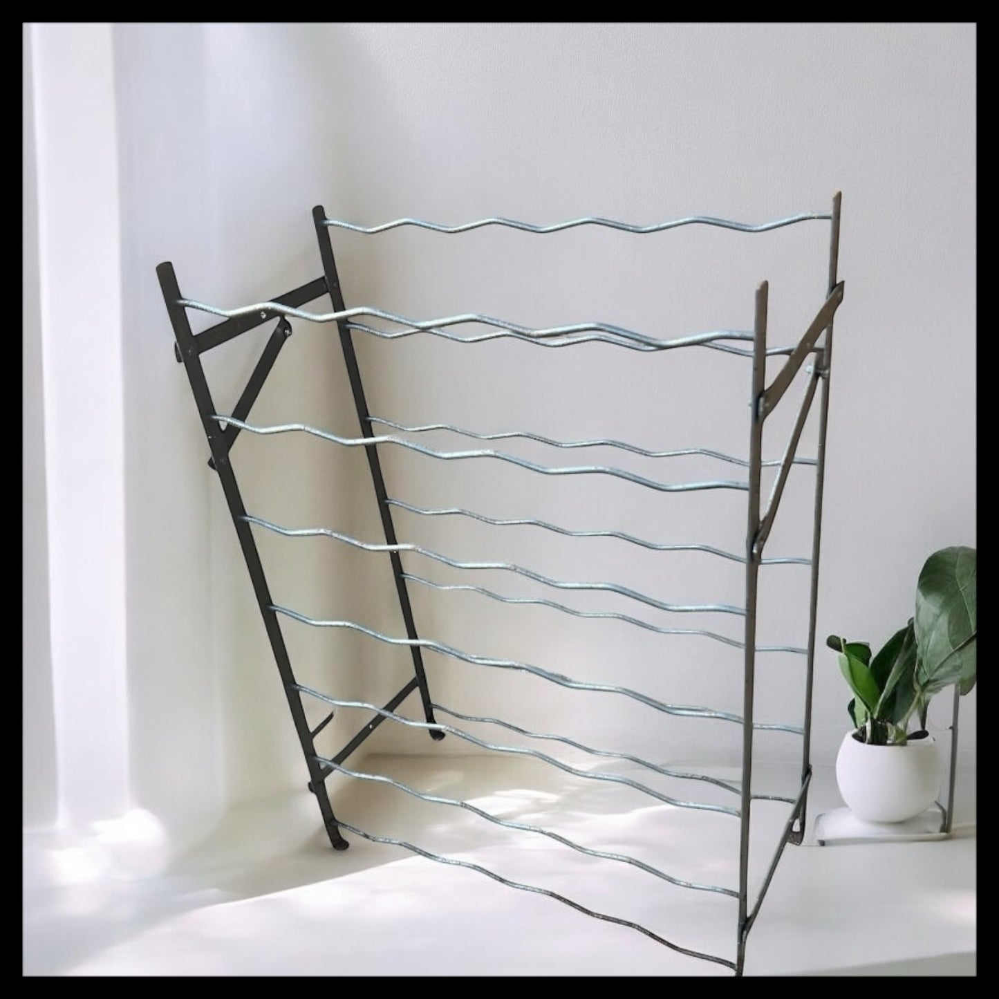 French Rigidex Style Metal Bottle Rack, Vintage Wine Cellar Rack holds 35 bottles for sale from All Things French Store