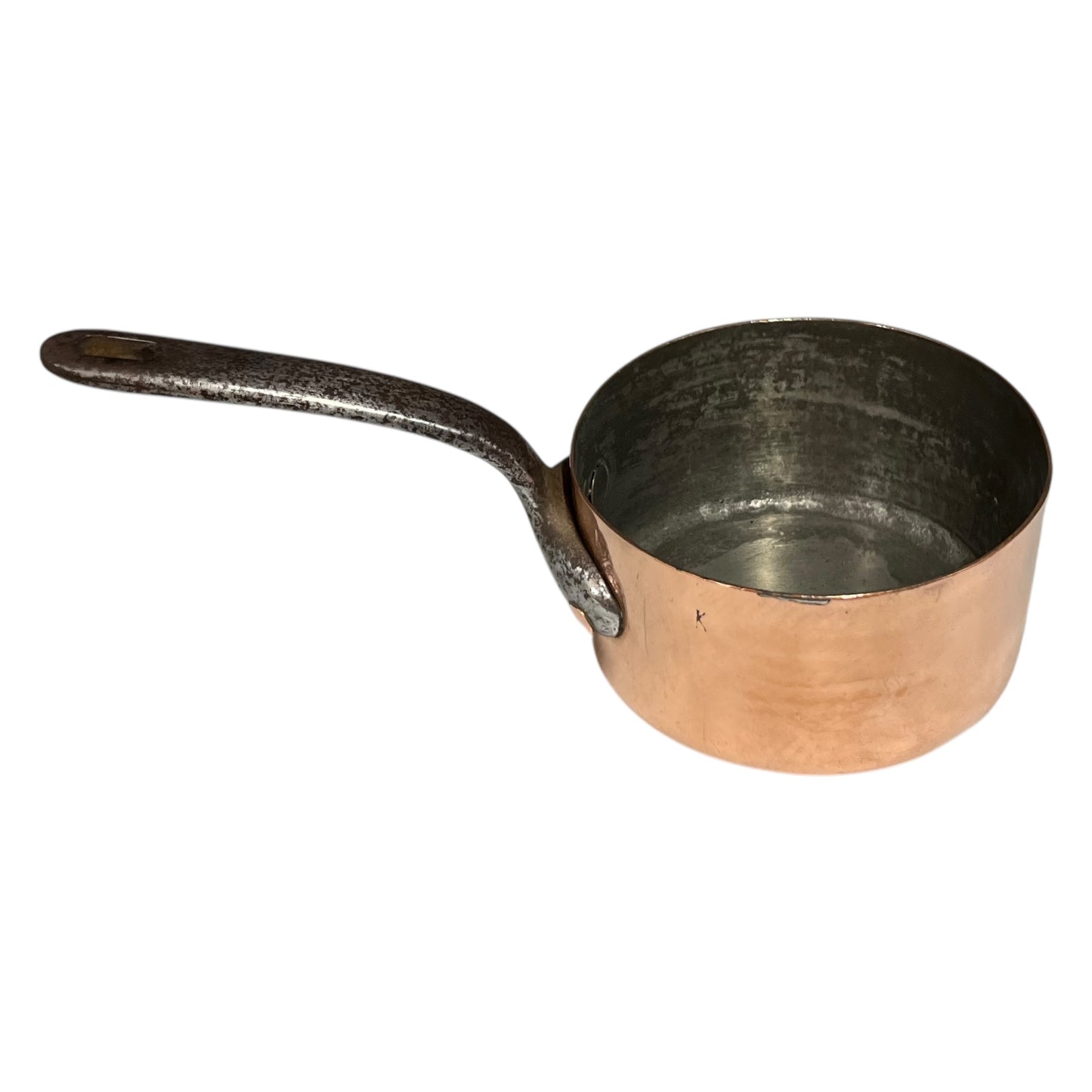 Small French Copper Pan, 12cm Vintage Pot ideal as a side dish pot with tin lining for sale from All Things French Store