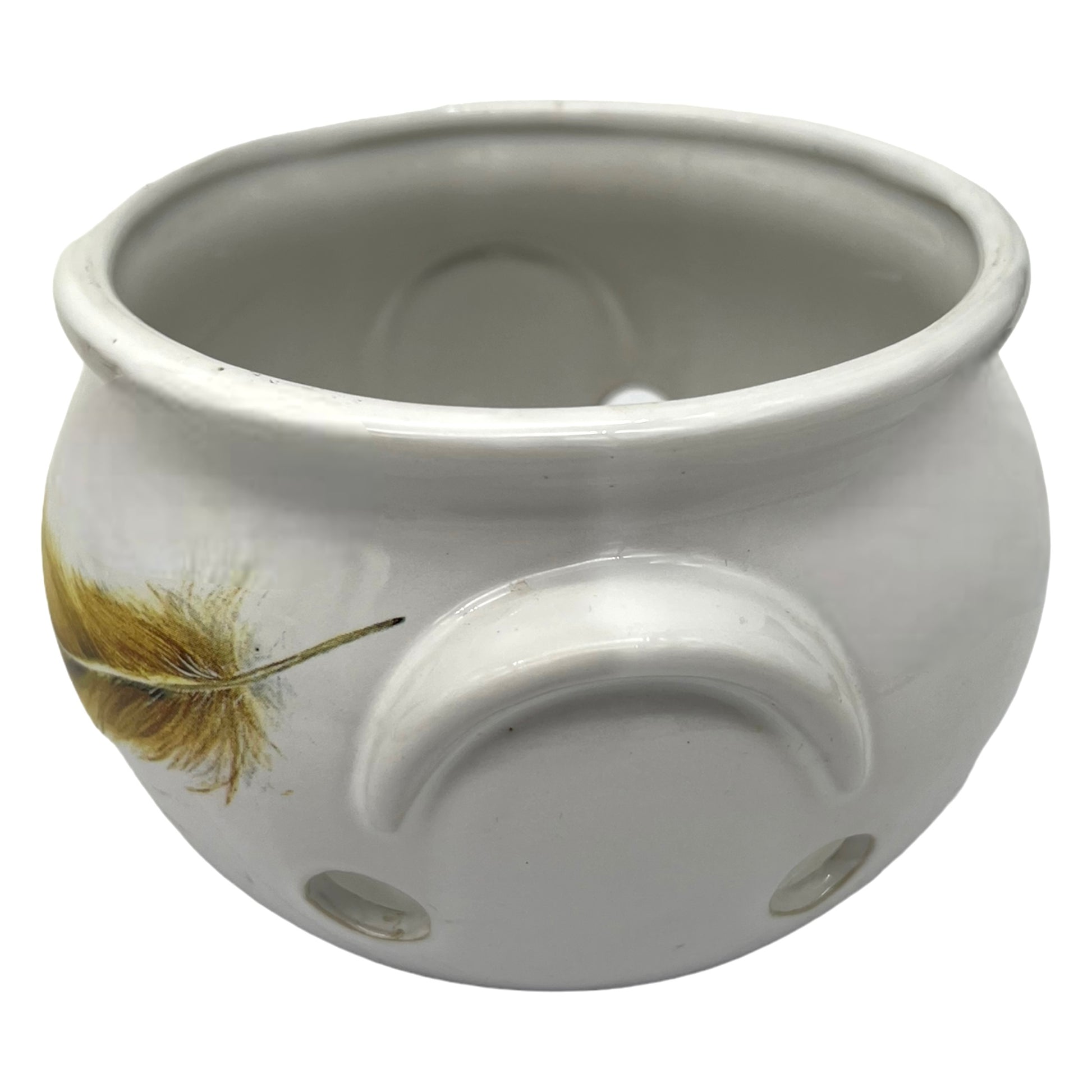 image small  French farmhouse kitchen style onion storage pot with side air holes 