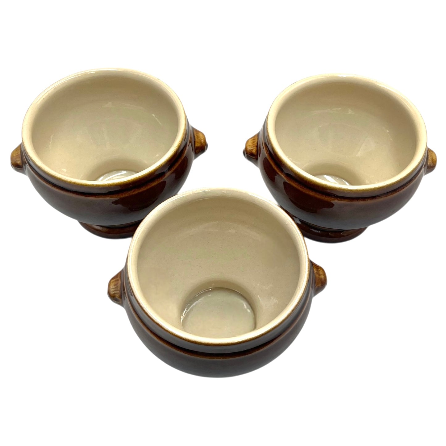 top view of soup bowls