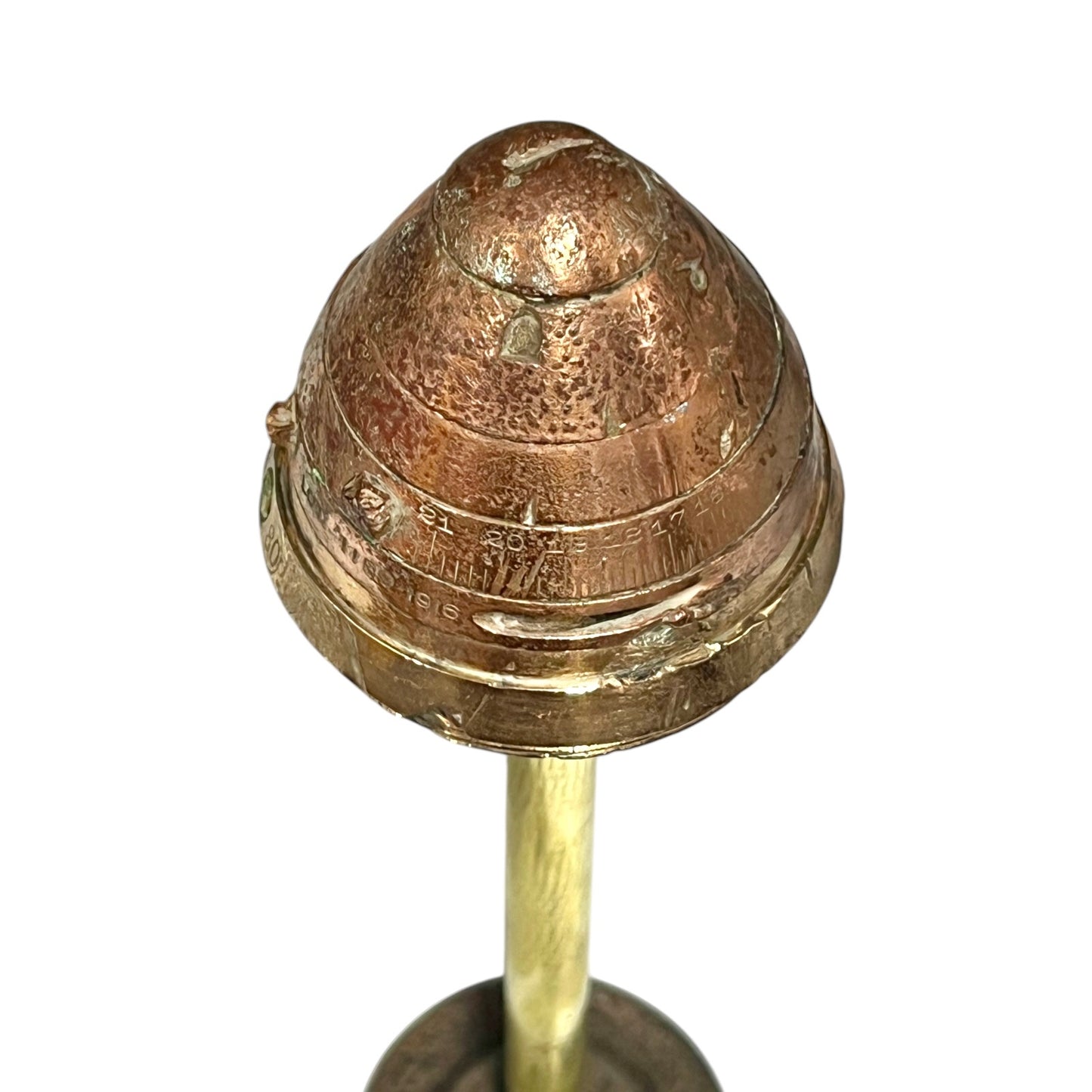 WW1 Brass 18 Pounder Internals including inert Artillery Fuse 85 (D4)