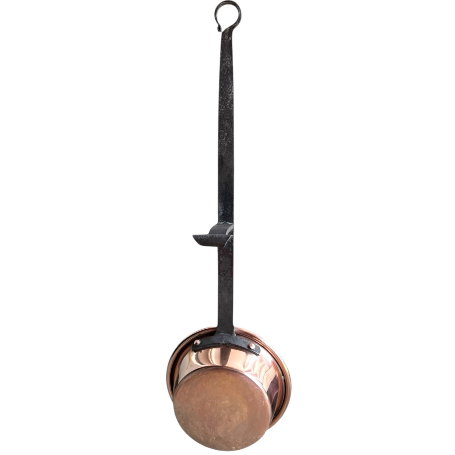 French Vintage Copper Hearth Pan Skillet, Traditional Fireplace Drip Pan