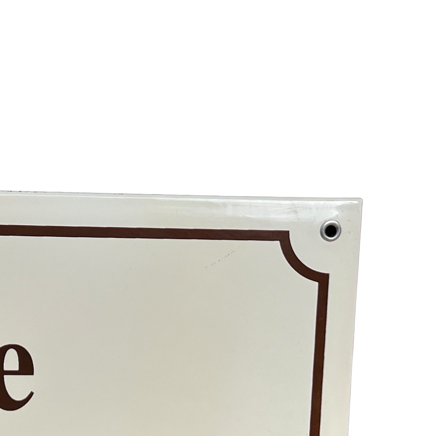 French cream and brown enamel street sign