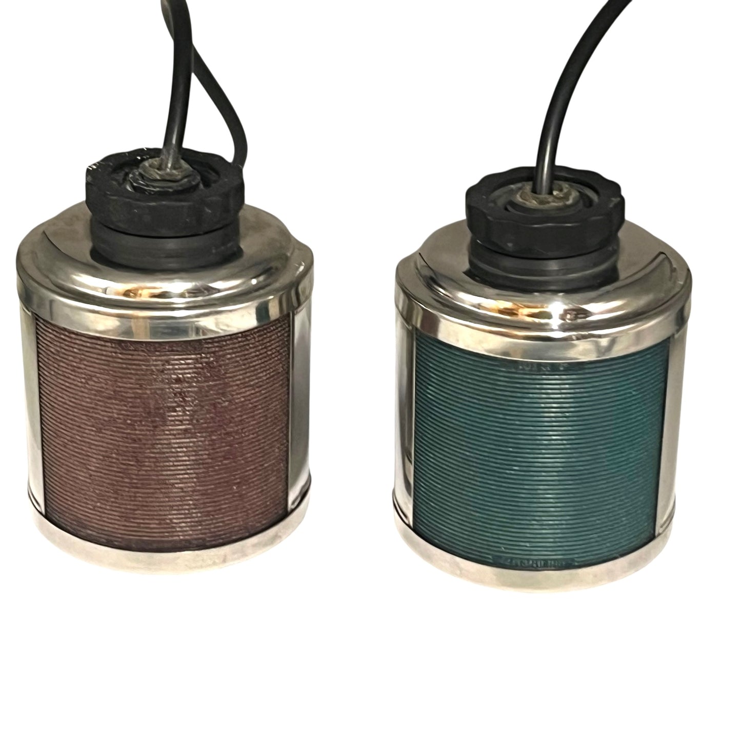 Pair of Rare Classic Boat Yacht AQUA SIGNAL 50 Series Signal Navigation Lights