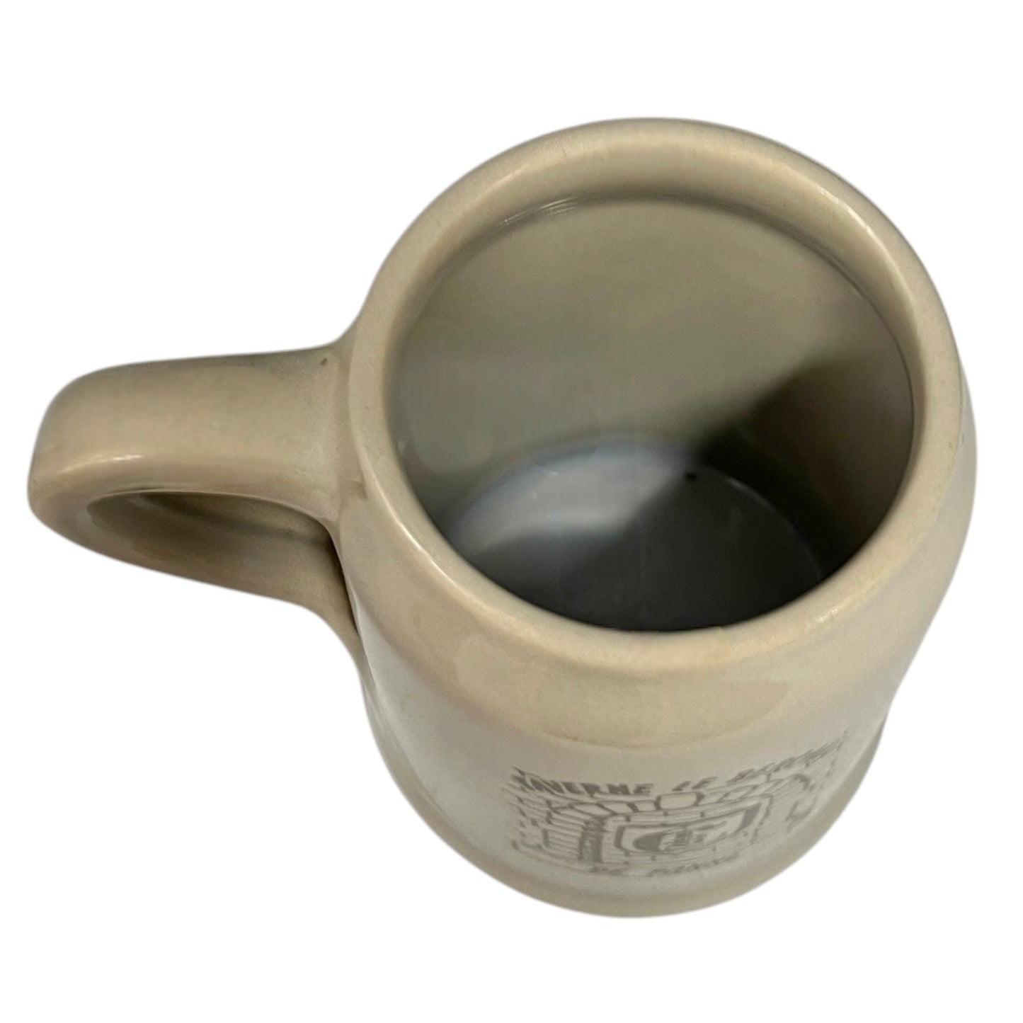 inside view of a Belgian beer stein