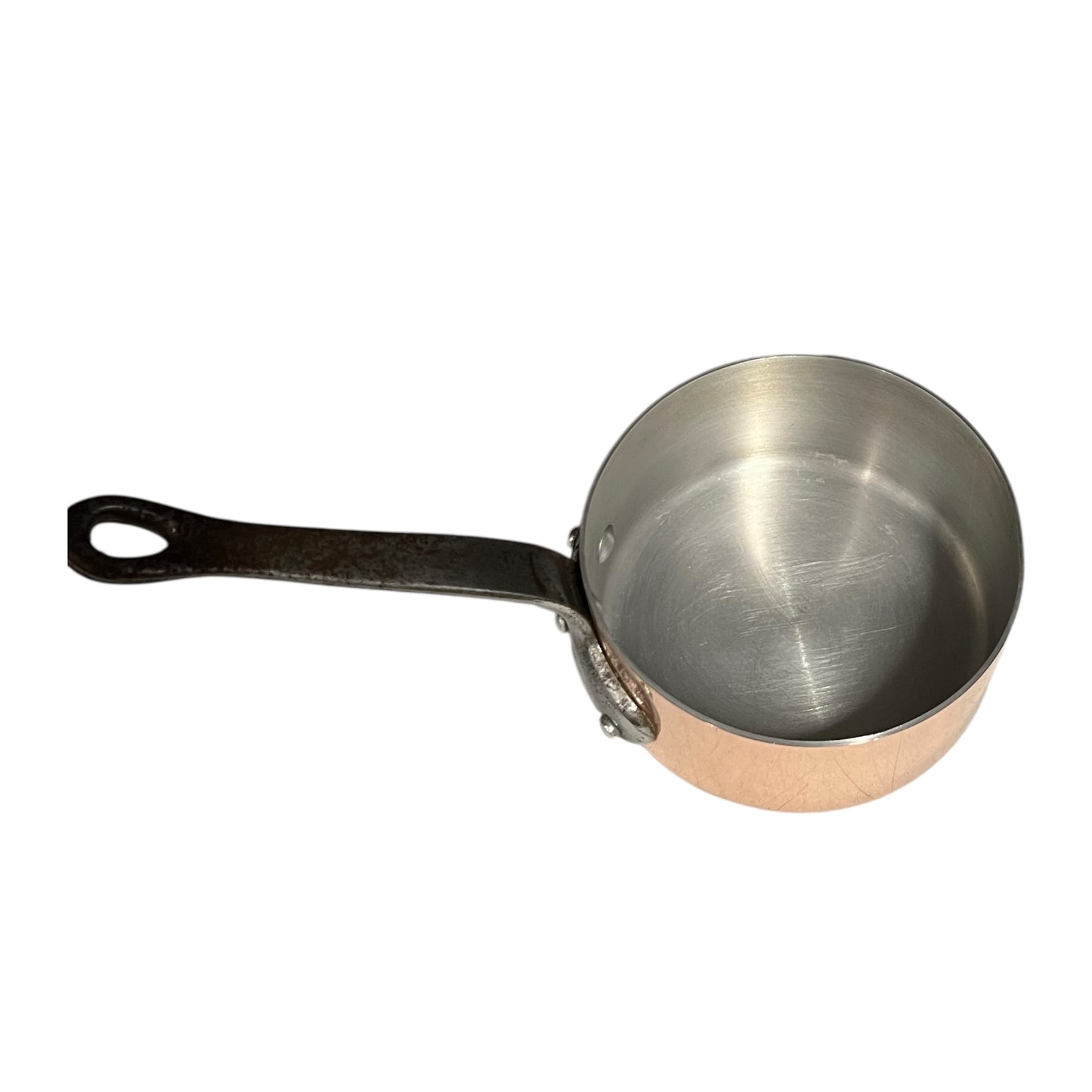inside lining of French copper pan