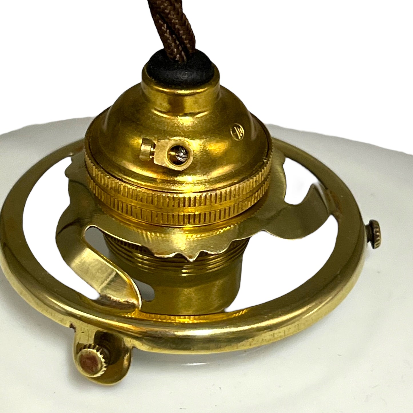 Vintage French Pendant Light, White Milk Glass, Hanging Interior Lampshade
