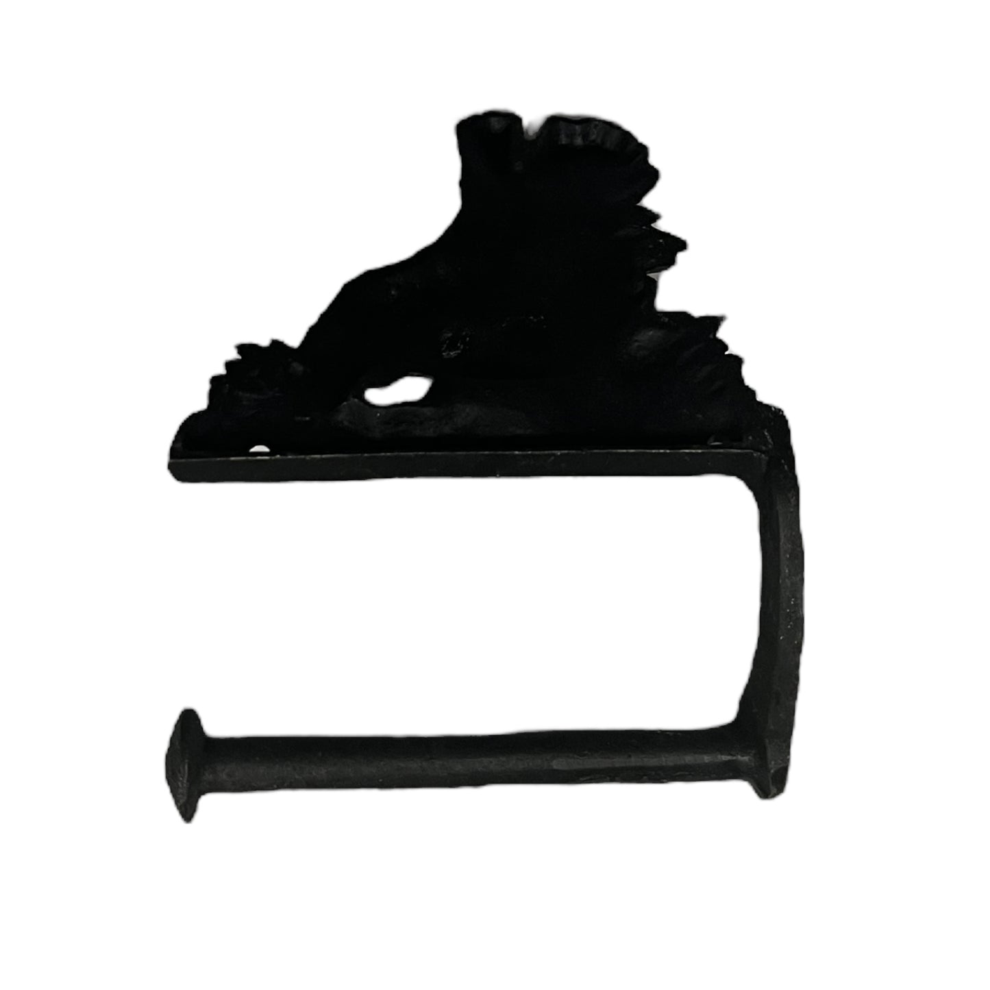 Farmhouse Cast Iron Chicken Toilet Roll Holder | Vintage Style, Wall-Mounted