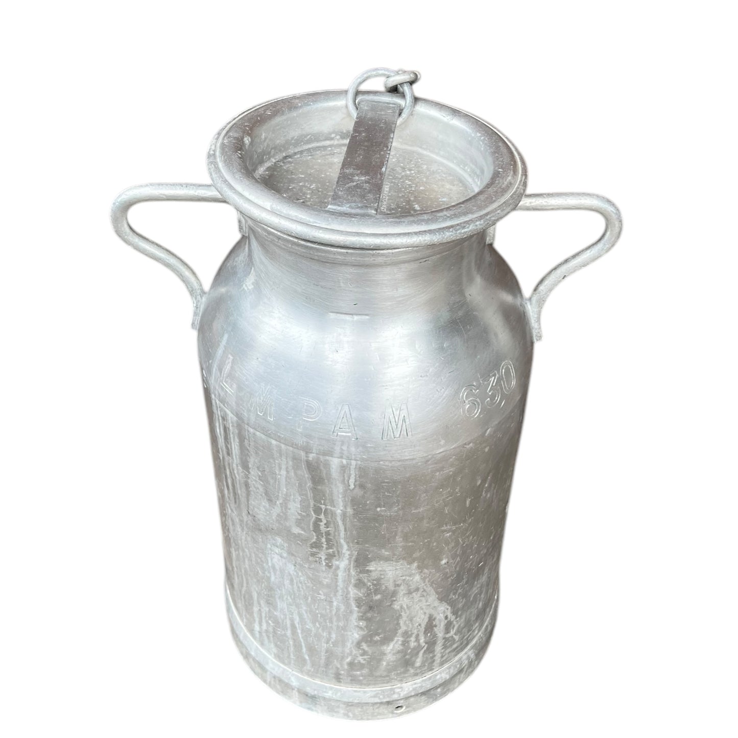 French vintage aluminium milk churn for sale by All Things French Store