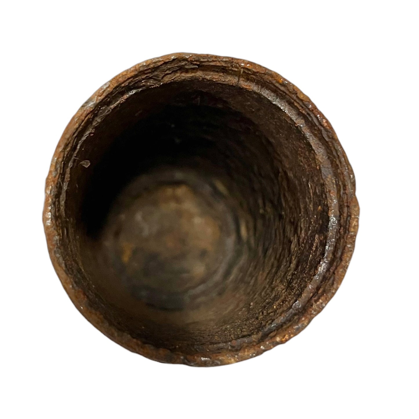 An empty, inert WW1 militaria iron relic from the Battlefields of the Somme, perfect for any collector, set against a white background.