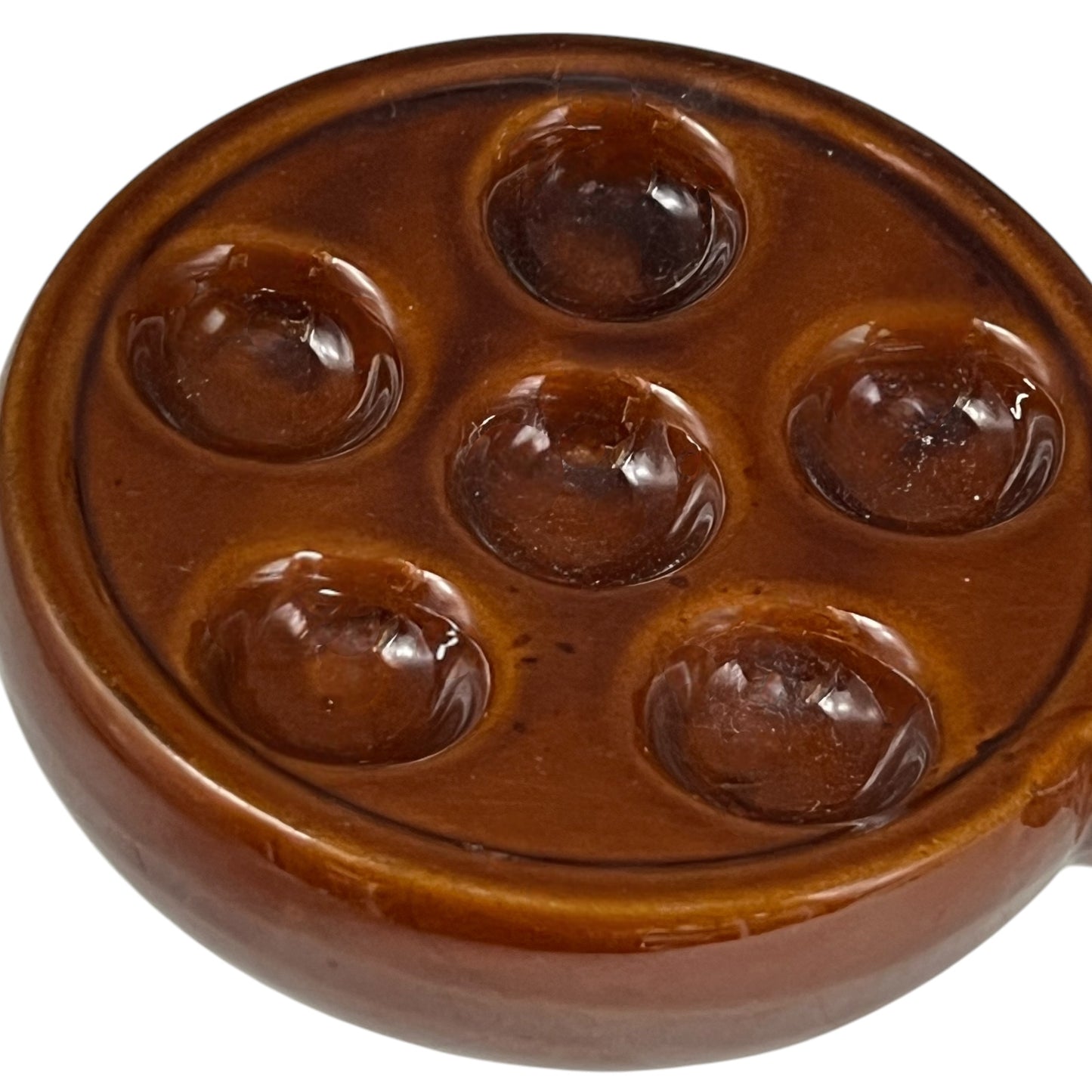 close up French Vintage Escargots Snail Plates