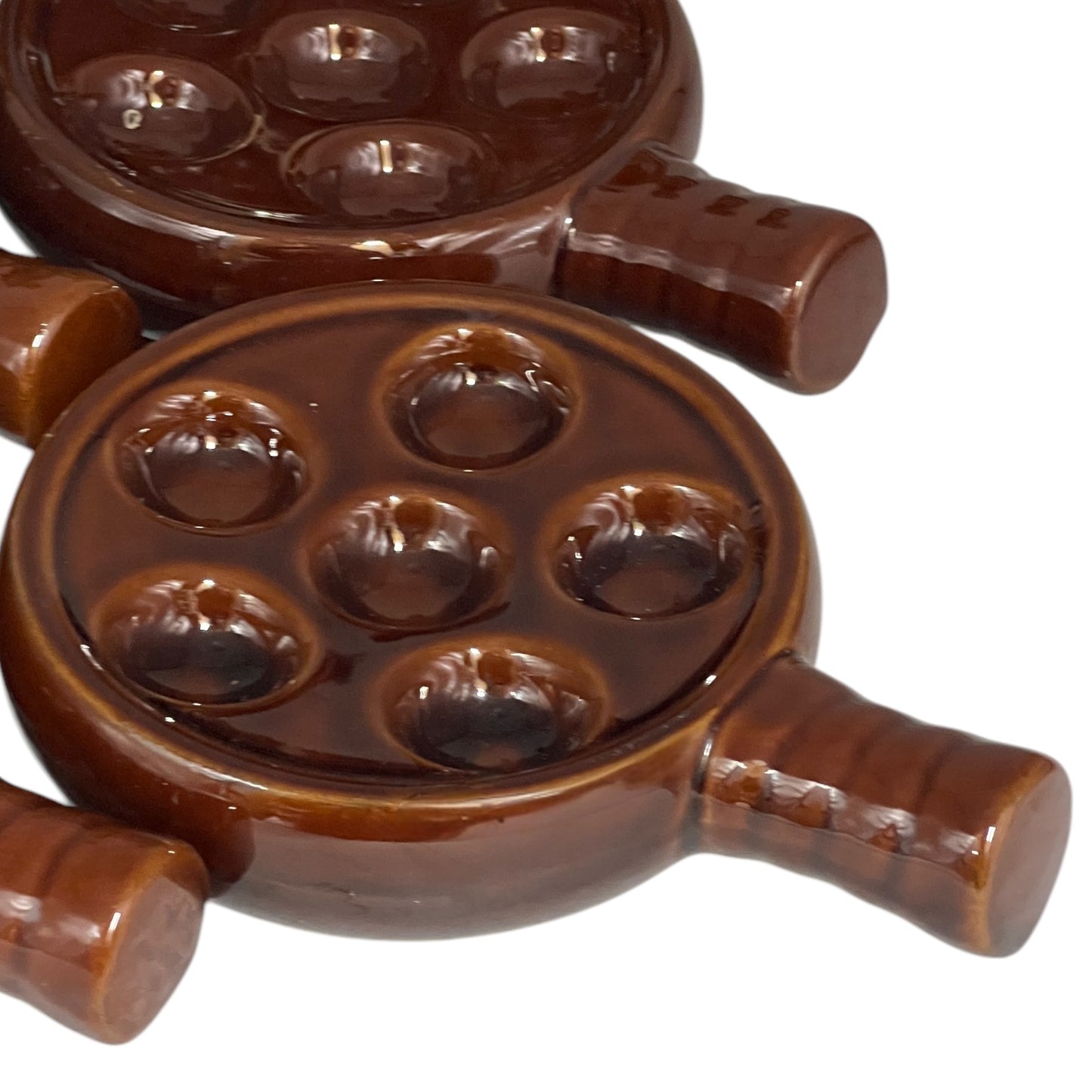 French Vintage Escargots Snail Plates