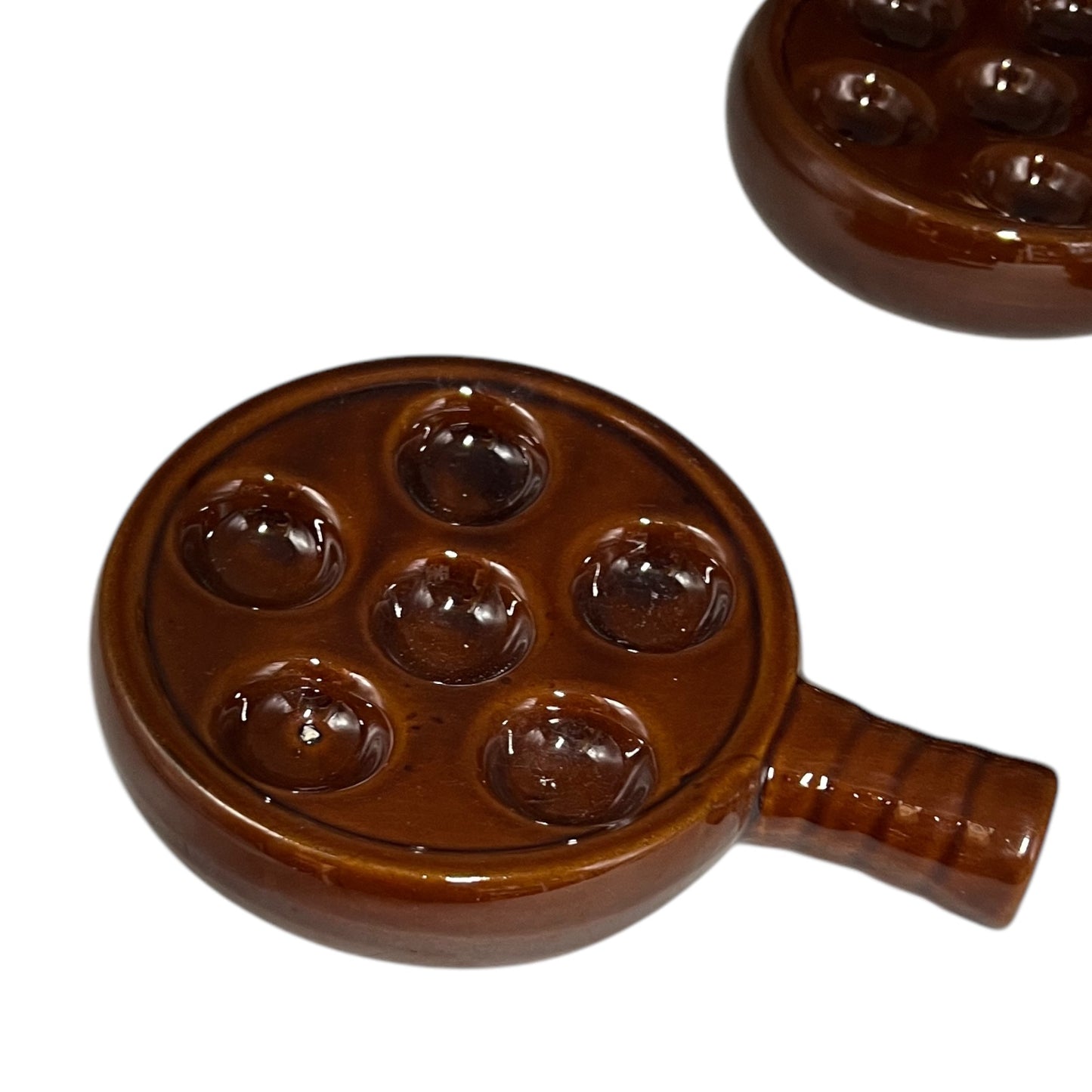 French Vintage Escargots Snail Plates