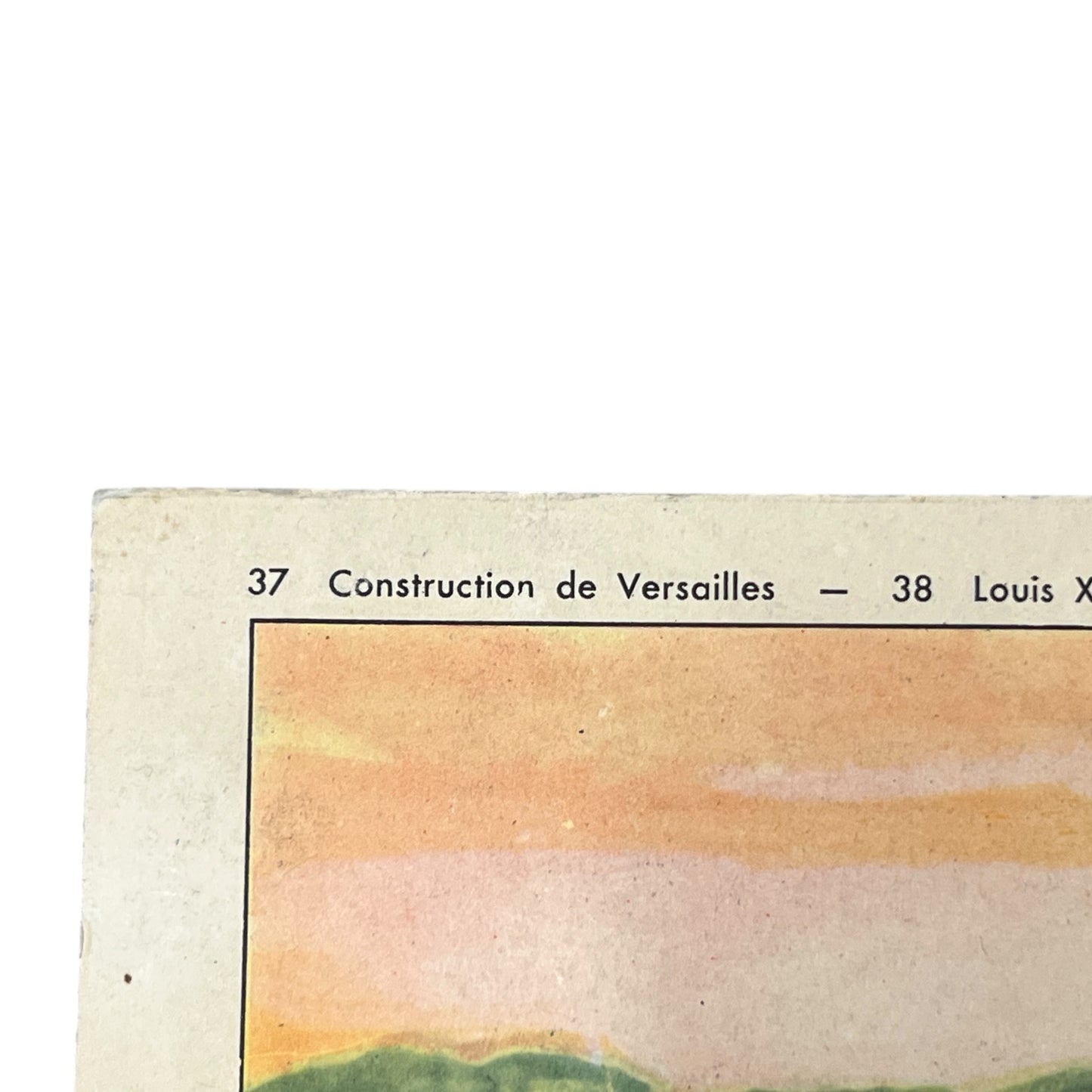 detail corner view of French school poster